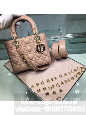 Dior MY ABCDior Medium Bag in Cannage Leather Nude 2019 Collection