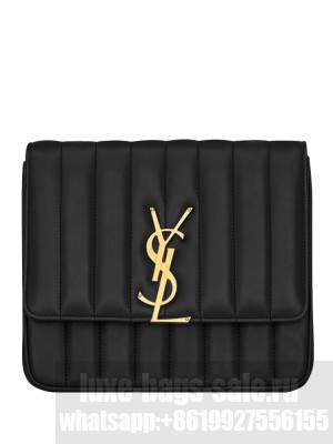 Saint Laurent Medium Vicky Chain Bag 532612 Black