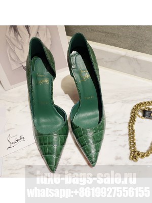 Christian Louboutin Stone Embossed Calfskin Pumps Green 2021 Collection