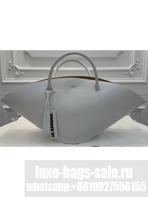 Jil Sander Small Sombrero Tote Bag White