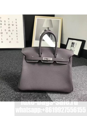 Hermes Birkin 25cm Bag in Original Togo Leather Bag vert gris
