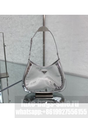 Prada Hobo Bag 30cm 6100 Calfskin Leather Cruise 2021 Collection, Silver