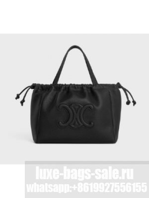 Celine SMALL CABAS DRAWSTRING CUIR TRIOMPHE IN GRAINED CALFSKIN 111013 black