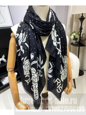 Chanel Women's Camellia Print Long Scarf