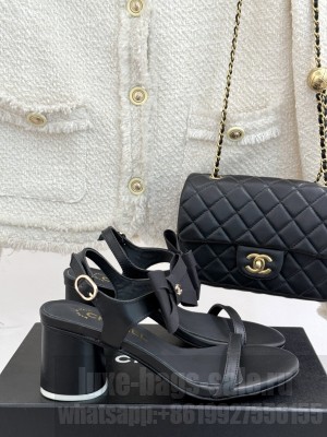 Chanel Sandals Lambskin Black G46192 2025
