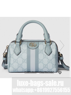 GUCCI OPHIDIA GG SUPER MINI BAG 781490 Dusty blue