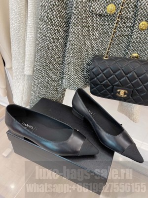 Chanel 2.5cm Lambskin Leather Falt Black Spring 2022 Collection