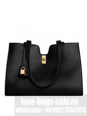 Celine Cabas 16 In Smooth Calfskin Black