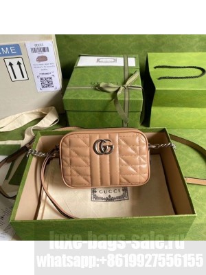 Gucci GG Marmont mini shoulder bag 634936 Rose beige