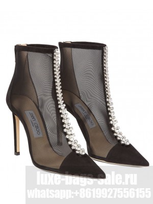 Jimmy Choo Women's Embellished Bing Boots 100 Black