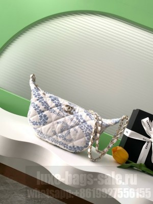 Chanel Large Hobo Bag AS5431 gray & Blue