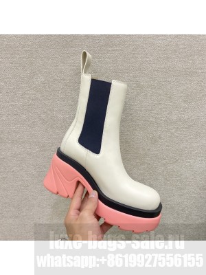 Bottega Veneta 9.5cm Flash Calfskin Chelsea boots 9.5cm Sea Salt/Peach 2021 Collection
