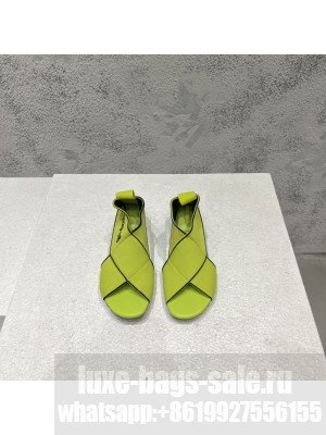 BOTTEGA VENETA Flex Elastic band sandals Iridescent heel Kiwi