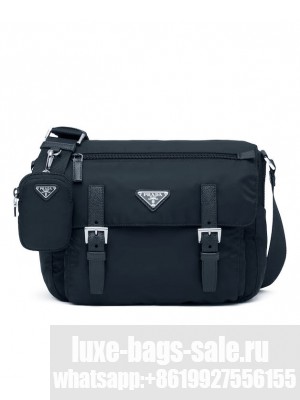 Prada Re-Nylon Shoulder Bag 1BD953 Black