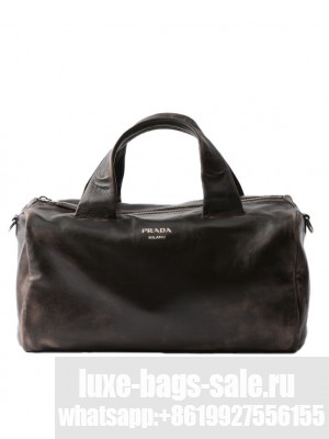 Prada Small Nappa Leather Duffle Bag 2VC046 Dark Coffee