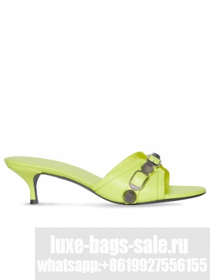 Balenciaga Women's Cagole 70mm Sandal Yellow
