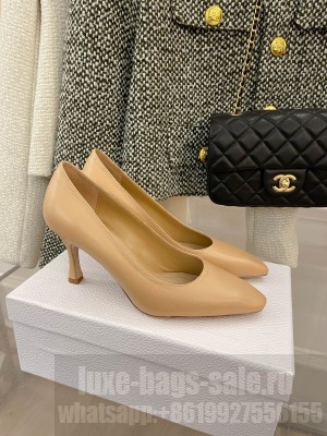 Dior 7CM Supple Calfskin Attract Pumps Beige 2022 Collection
