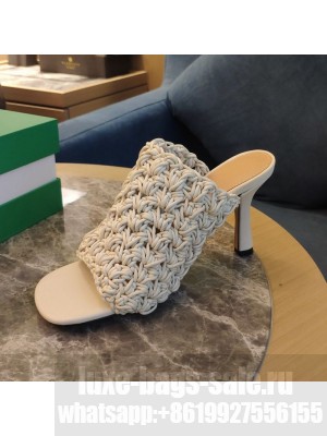 Bottega Veneta The Board Heel Sandals 9cm White  2021 Collection