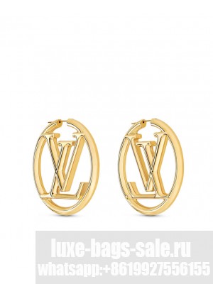 Louis Vuitton Women's Louise Hoop GM Earrings Golden