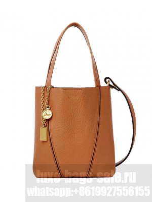 Chloe Small Chloe Spin Tote Bag In Grained Leather