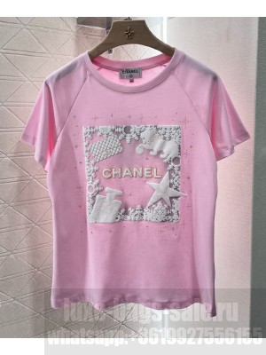 Chanel Women's Cotton T-shirt Pink