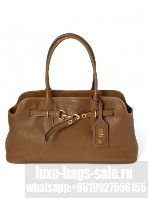 Miumiu Aventure Nappa Leather Bag 5BG310 Coffee