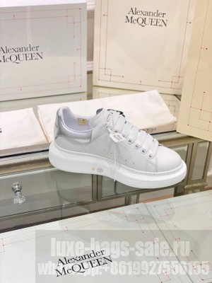 Alexander McQueen Oversized Platform Lace Up Creeper Sneakers Spring/Summer 2020 Collection, Silver