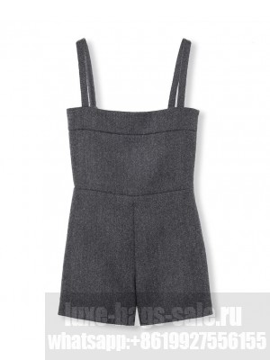 Gucci Women's Shetland Wool Short Jumpsuit Black