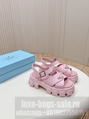 Prada Monolith rubber sandals 2024 Pink