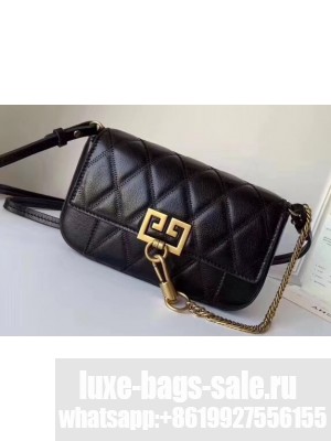 Givenchy Mini Pocket Bag in Diamond Quilted Leather Black