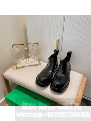 Bottega Veneta Unisex Shine Rubber TPU Ankle Boots Black 2022 Spring/Summer 2022 Collection