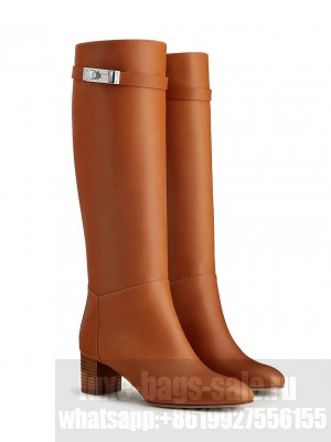 Hermes Women's Story 50 Boot Coffee