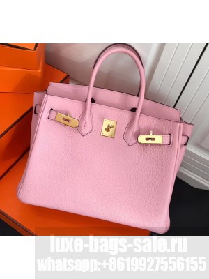 Hermes Birkin 25cm Bag Pink in Togo Leather With Gold Hardware
