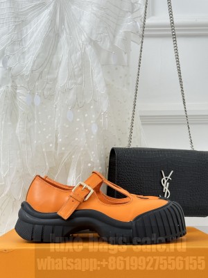 Louis Vuitton Ruby Flat Derby Mary Jane Shoes in Glazed Leather 2023 011