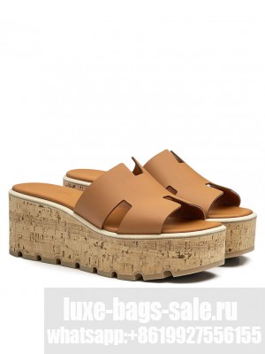 Hermes Women's Eze 30 Sandal Coffee