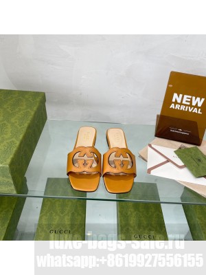 Gucci Women's Interlocking G cut-out slide sandal Collection 012