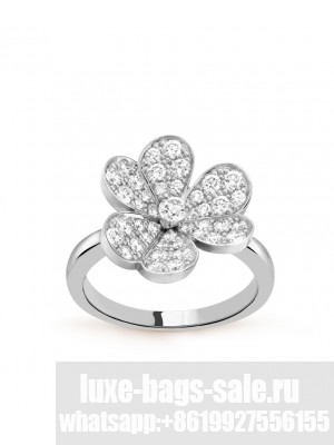 Van Cleef & Arpels Women's Frivole Ring, 1 Flower Silver