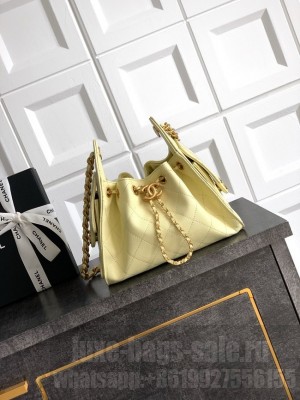 CHANEL 25 MINI HANDBAG AS5631 light yellow