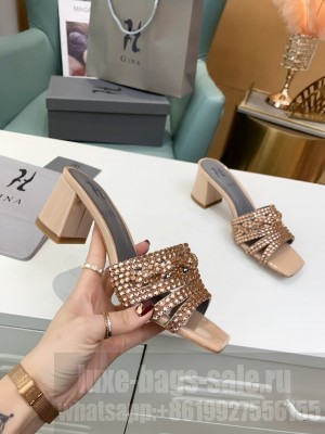 GINA UTAH 55mm In Pearl Croc Gold 2021 Collection