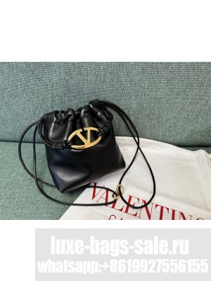 VALENTINO MINI VLOGO POUF Sheepskin WP0AC3Z black