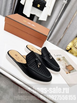 Loro Piana Sprightly Charms Walk Loafers 2022 Collection,Black