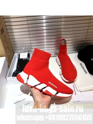 Balenciaga Unisex Speed 2.0 Knit Sock Sneakers red 06 2021 Collection