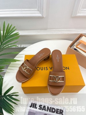 Louis Vuitton Lock It 4.5 Slide Sandals in Monogram Canvas Brown 2023 07