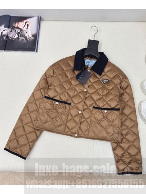 Prada Women's Short Down Jacket Coffee