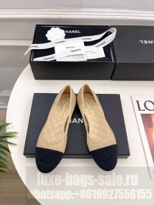 Chanel Ballet flats mesh & Grosgrain Beige 2025