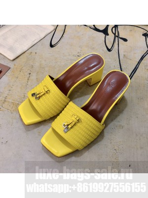 Loro Piana Sprightly Charms Sandals Lambskin 2022 Collection,Yellow