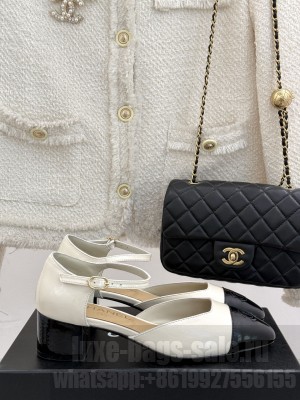 Chanel Women's Lambskin Mary Janes Pumps white