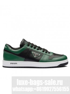 Prada Unisex Downtown Leather Sneakers 2EE364 Green