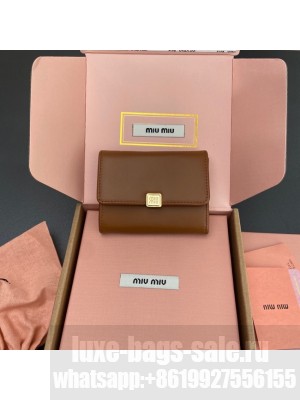 MIU MIU Leather Card pack 5M104 TAN