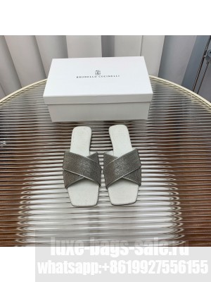 Brunello Cucinelli with the iconic embellishment Flat Slide 03